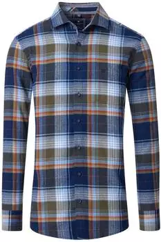 Redmond Kariertes Flanellhemd Modern Fit (21858694) blau