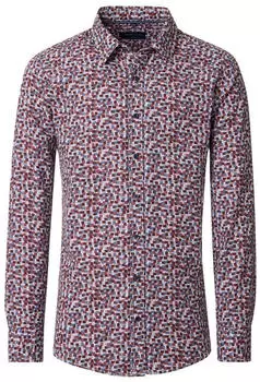 CASAMODA Modern Fit Hemd Print (87772149) rot