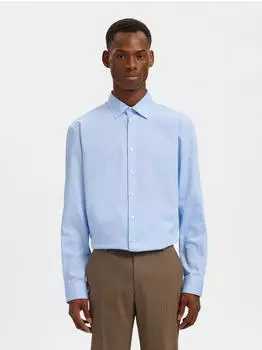 Selected SLHSLIMETHAN AOP Hemd LS NOOS Slim Fit hellblau