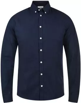 Casual Friday CFArthur Ls Bu Jersey Hemd Slim Fit (20503195) marine/navy