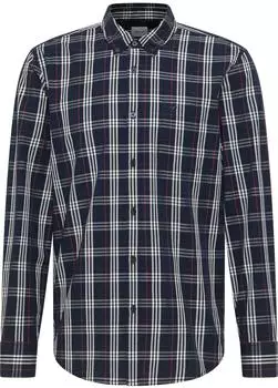 MUSTANG Chester Langarmhemd Regular Fit (1017199-12814) navy/rot/weiß