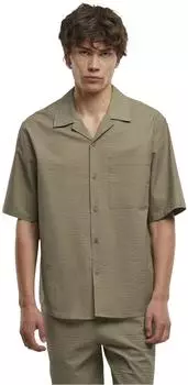 Urban Classics Seersucker Resort Shirt (TB6409) oliv