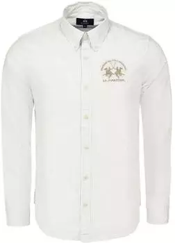 La Martina CCMC01 Hemd Regular Fit gold/weiß