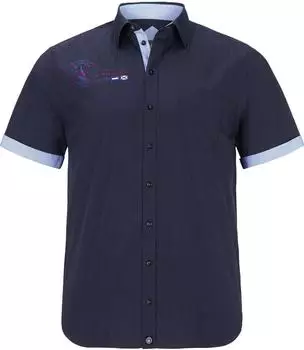 Jan Vanderstorm Skirnir Kurzarmhemd Comfort Fit blau