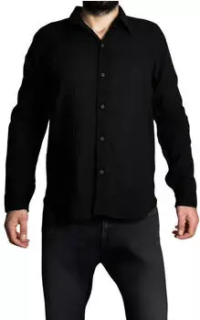 Panasiam Sommer Hemd mit Kragen (101001001038) schwarz