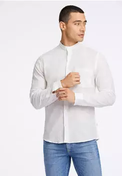 Lindbergh Slim Fit Leinenhemd weiß/beige