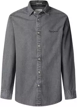 Pepe Jeans Classic Slim Shirt Slim Fit Button-Down grau