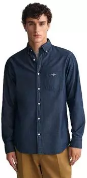 GANT Denim Hemd Regular Fit pflegeleicht dark indigo
