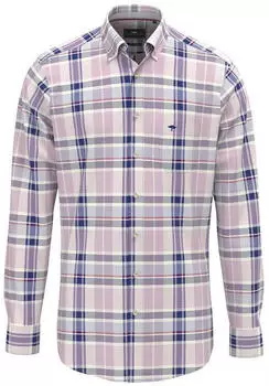 Fynch-Hatton Langarmhemd mit Logo-Stickerei magnolia/rosa/blau/weiß