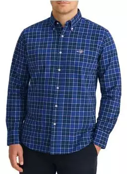 GANT Regular Fit Popeline-Bluse mit Vichy-Karo (3250213) college blue