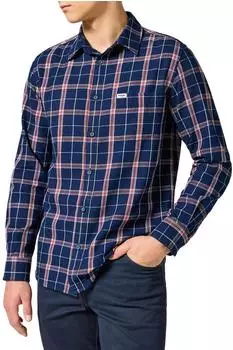 Wrangler 1 Pkt Shirt Regular Fit (W5X2) rot indigo