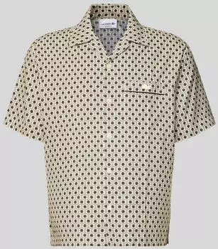 Lacoste Relaxed Fit Freizeithemd aus Baumwoll-Viskose-Mix (CH0712-00) ecru