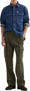 Wrangler Jeans-Hemdjacke in mittelblauer Waschung mit zwei Taschen blau