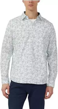 s.Oliver Slim Fit: Langarmhemd mit All-over-Print und Kentkragen allover gemustert weiß mehrfarbig 2174263.01A1.