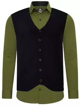 Rusty Neal Langarmhemd mit Weste (72279668) khaki
