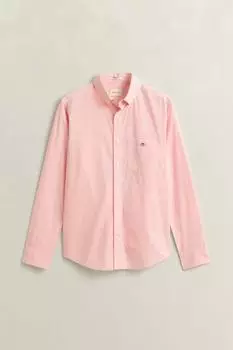 GANT Reg Classic Poplin Gingham Hemd mit Logo-Stickerei washed pink