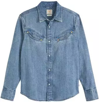 Levi's Smiley Western Hemd mit Button-Down-Kragen (003NS) just a smile med indigo/blau