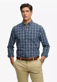 Superdry Preppy Poplin Langarmhemd (89325667) wainscott navy check