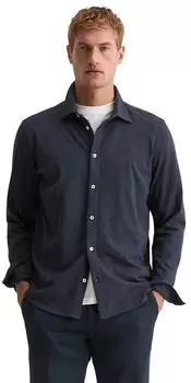 Marc O'Polo Langarmhemd Regular Fit aus Bio-Baumwolle (32533660) dunkelblau