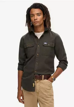 Superdry Flanell Workwear Hemd chive grün
