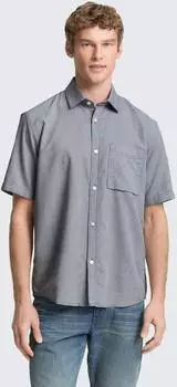 Tom Tailor Denim Shirt Comfort Fit Viertelarm (1049664008) grau