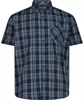 CMP Herren Kurzarm Karohemd (30T9937) blau-vaniglia-petroleum