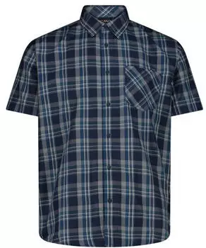 CMP Herren Kurzarm Karohemd (30T9937) b.blue/vaniglia/petroleum