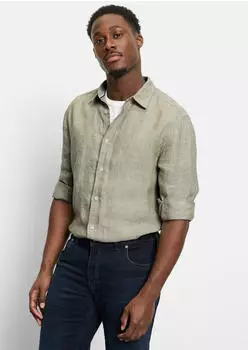 OLYMP Casual Leinenhemd Regular Fit Kent (40401447) oliv