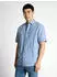 Tom Tailor Regular Fit Kurzarmhemd mit Leinenanteil im Pünktchen-Muster (1045099)