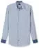 OLYMP Casual Leinenhemd Regular Fit Streifen (4078-74) blau