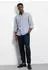 OLYMP Casual Leinenhemd Regular Fit Streifen (4078-74) blau