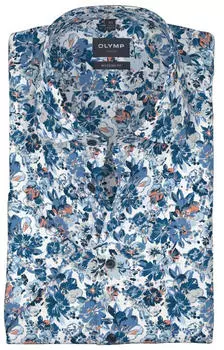 OLYMP Luxor B&uuml;gelfreies Business-Hemd Modern Fit Kent (89866058) blau