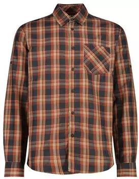 CMP Herren Kurzarm Karohemd (30T9937) antracite / orange / corda