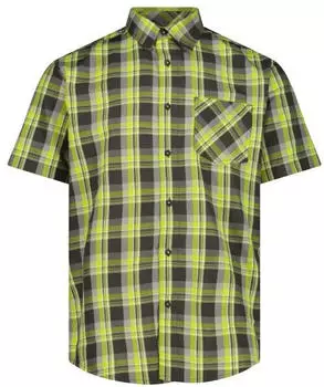 CMP Herren Kurzarm Karohemd (30T993721ZV) pine / bianco / mela