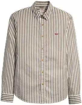 Levi's Slim Fit Langarmhemd (86625) dean stripe burnt olive