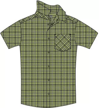 CMP Herren Kurzarm Karohemd (30T9937) mela-pine-sage