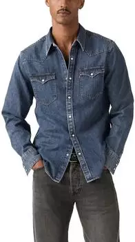 Levi's Barstow Western Stand Denim Shirt Regular Fit (85744) blue denim