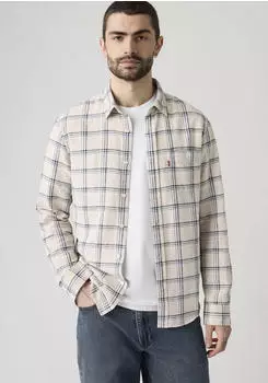 Levi's Sunset 1-Pocket Standard Shirt (85746) ishu plaid moonbeam cotton linen