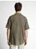 Tom Tailor Regular Fit Kurzarmhemd mit Leinenanteil im Pünktchen-Muster (1045099) khaki/oliv