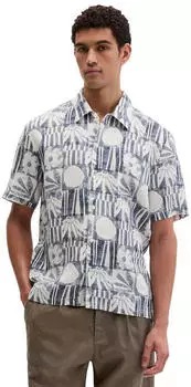 Marc O'Polo Hemd Regular (95357132) multi/waikawa blau