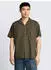 Tom Tailor Regular Fit Kurzarmhemd mit Leinenanteil im Pünktchen-Muster (1045099) dunkelgrün