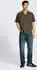Tom Tailor Regular Fit Kurzarmhemd mit Leinenanteil im Pünktchen-Muster (1045099) dunkelgrün