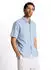 Tom Tailor Regular Fit Kurzarmhemd mit Leinenanteil im Pünktchen-Muster (1045099)