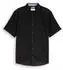 Tom Tailor Regular Fit Kurzarmhemd mit Leinenanteil im Pünktchen-Muster (1045099) schwarz
