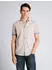Tom Tailor Regular Fit Kurzarmhemd mit Leinenanteil im Pünktchen-Muster (1049611) sand/hellblau
