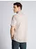 Tom Tailor Regular Fit Kurzarmhemd mit Leinenanteil im Pünktchen-Muster (1049611) sand/hellblau