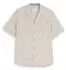 Tom Tailor Regular Fit Kurzarmhemd mit Leinenanteil im Pünktchen-Muster (1045099) cashew beige