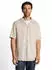 Tom Tailor Regular Fit Kurzarmhemd mit Leinenanteil im Pünktchen-Muster (1045099) cashew beige