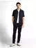 Tom Tailor Regular Fit Kurzarmhemd mit Leinenanteil im Pünktchen-Muster (1049614) sky captain tonal stripe
