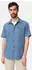Camel Active Kurzarm Hemd aus einem Leinen-Baumwoll-Mix (409266-7S66) blau
